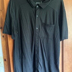 Smartwool Men’s Merino Sport Button-Down Shirt - Black (Size L)